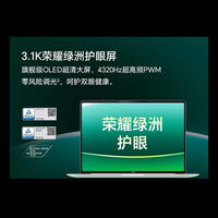 荣耀 HONOR MagicBook Pro14AI轻薄笔记本 92Wh电池 14.6吋U5-225H 32G 1T 3.1K绿洲护眼屏 灰