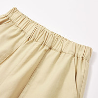 马骑顿MQD童装男大童夏季潮酷净色工装五分休闲裤 卡其 130cm