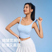 曲线主义 吊带背心女免穿文胸内搭遮副乳美背带胸垫一体式打底百搭 极简黑 L （80ABC）