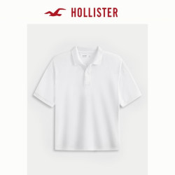 HOLLISTER 美式25夏季街头百搭短袖POLO衫T恤男装324-5455 白色 XL