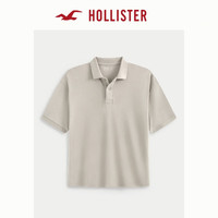 PLUS会员：HOLLISTER 美式25夏季街头百搭短袖POLO衫T恤男装324-5455