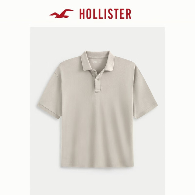 PLUS会员、今日必买：HOLLISTER 美式25夏季街头百搭短袖POLO衫T恤男装324-5455