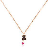 TOUS 桃丝熊 玫瑰金小熊项链 314932530