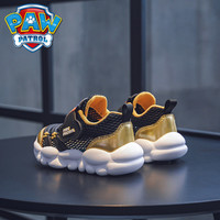 汪汪队童鞋儿童运动鞋夏季2025小童凉鞋软底网面透气男童镂空 黑/金 30码