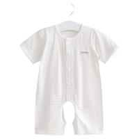 婴儿连体衣夏季薄款纯棉新生儿衣服爬服开裆哈衣短袖男女宝宝夏装