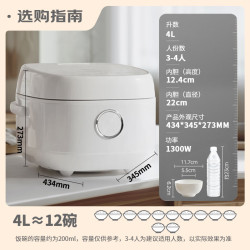 东芝 小白椰 RC-15HRC(W) 备长炭电饭煲 4L