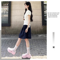 浪莎半身裙女夏季2025日系jk中长裙修身显瘦显高a字小个子工装裙 藏青色 L 【111-125斤】