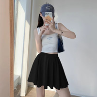 浪莎冰丝百褶女夏季2025新款修身显瘦显高半身裙小个子高腰a字短裙 【推荐体重120-140斤】