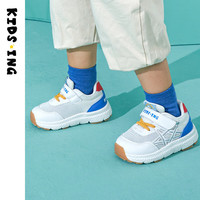 kids.ing【春夏合集】儿童运动鞋女春季男女童轻便透气休闲跑步鞋 白蓝 28 适合脚长16.1-16.6cm
