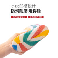 kids.ing【春夏合集】儿童雨鞋男女童防滑水鞋彩虹条纹防滑雨靴宝 适合脚长17.2-18.2cm