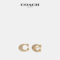 COACH 蔻驰 经典标志耳钉 金色 F29824_GLD