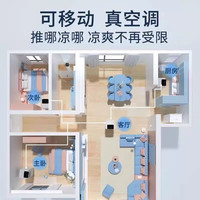 NEPO 格力压缩机移动空调1.5匹冷暖一体机立式家用小型厨房无外机