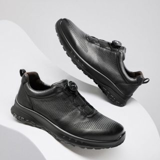 PEPETIE PPTE 头层牛皮旋转扣呼吸皮鞋