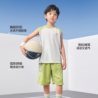 左西男童网眼速干背心套装2025夏装儿童运动两件套潮 藏青色 160