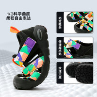 teenmix儿童2025年夏季凉鞋女童时尚软底沙滩鞋男童休闲凉鞋 幻彩黑 33码