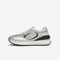 他她（TATA）2024秋时尚休闲女运动鞋GHA01CM4 银色 35