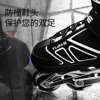 SOFT 轮滑鞋成人溜冰鞋儿童初学者可调码直排轮男女旱冰鞋刷街 粉色带头盔+护具 XL【适合42-45】不闪+可调节