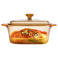 康宁(VISIONS)晶彩锅方锅耐高温宝宝辅食锅明火直烧烧烘焙方型锅具
