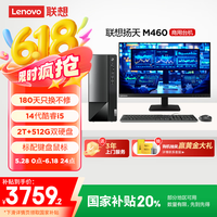 联想 Lenovo 扬天M460 商用办公台式电脑主机(酷睿14代i5-14400 16G 2T+512G)23.8英寸 20%
