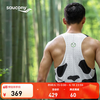 索康尼 saucony 熊猫背心吸湿排汗男女运动背心轻薄成都城市款跑步背心 白色(男款) M
