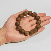 檀音男款沉香手串水沉老料倒架沉香木单圈佛珠手串16mm14颗野生送 A121柬埔寨菩萨沉老料19克