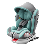 俏贝比 儿童安全座椅汽车用0-4-12岁360度旋转宝宝婴儿车载坐椅isofix 樱桃粉旗舰款