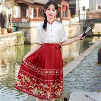 优蜜屋 女童汉服套装中大童夏季新款新中式套装