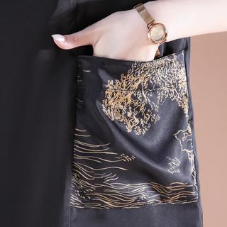 母亲节夏装短袖薄款圆领上衣中老年女洋气显瘦宽松套装