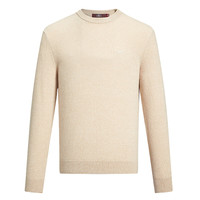 七匹狼男士毛衫纯羊毛保暖舒适品质轻商务休闲打底套头衫 704(浅杏色) XL 175/92A