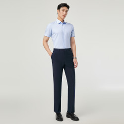 雅戈尔 短袖衬衫男含桑蚕丝免烫衬衫格纹 VSXD114791HBY 41 （175/96Y）