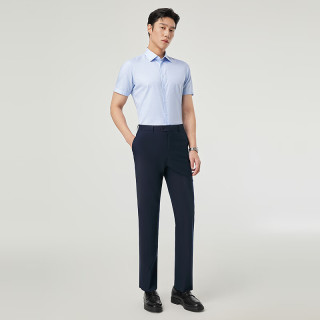 雅戈尔 短袖衬衫男含桑蚕丝免烫衬衫格纹 VSXD114791HBY 41 （175/96Y）