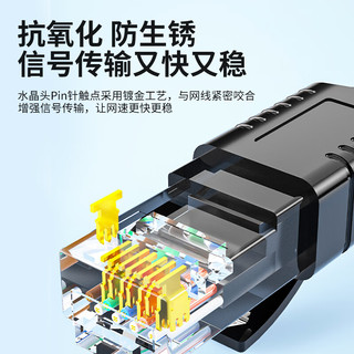 值计六类网线CAT6类千兆极速8芯双绞 工程家用电脑宽带监控电脑网络跳线成品网线 六类网线【蓝色】 5米