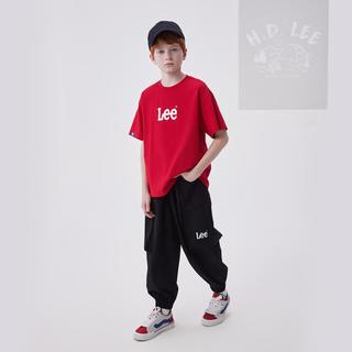 李 Lee【光盾遮热】中大儿童25夏纯色短袖T恤男女童凉感抑菌上衣