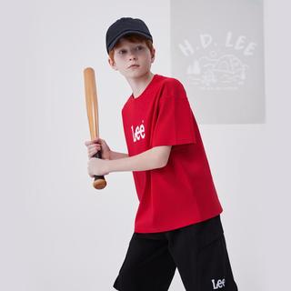 李 Lee【光盾遮热】中大儿童25夏纯色短袖T恤男女童凉感抑菌上衣