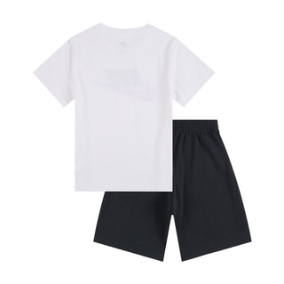 耐克（NIKE）男女童幼童T恤和短裤套装夏季经典轻便舒适II6486 010黑 120 M