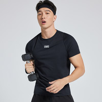 OMG运动 舒适速干衣吸湿排汗短袖衣服透气跑步t恤训练上衣 XL