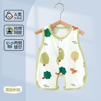 瑄妮薇婴儿琵琶衣薄款夏装宝宝无袖连体衣无骨网眼透气新生儿衣服夏千 熊猫嘟嘟 80cm