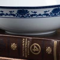 红叶（RL）国瓷景德镇陶瓷青花瓷饭碗饭盘家用陶瓷餐具鱼盘面碗汤碗 清芙蓉9寸饭盘套组2头