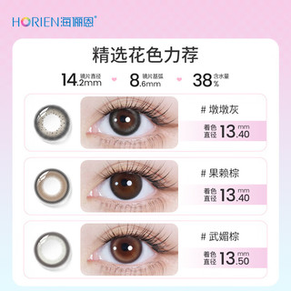 海俪恩【新人尝鲜】萌宠熊猫彩色近视隐形眼镜美瞳日抛2片黑色锁边 熊猫-墩墩灰【融瞳灵动】 575度