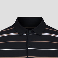 七匹狼短袖T恤夏季男条纹透气亲肤百搭时尚潮流上衣男 202(深绿) L 170/88A