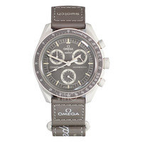 OMEGA 欧米茄 斯沃琪 情侣石英手表 SO33T103 42mm