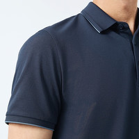 柒牌（SEVEN）【多色】抗菌短袖POLO衫男士夏季商务休闲中青年翻领上衣1 藏青 M