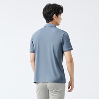 柒牌（SEVEN）【多色】抗菌短袖POLO衫男士夏季商务休闲中青年翻领上衣 灰蓝 L