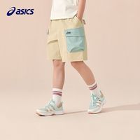 ASICS 亚瑟士 童装25年夏新款男童三防宽松舒适工装轻户外梭织中裤