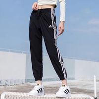 百亿补贴：adidas 阿迪达斯 女款夏季运动休闲宽松舒适透气梭织九分裤HT3398
