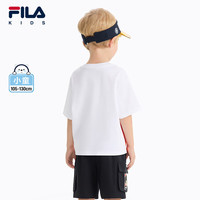 FILA【丝柔棉】斐乐童装儿童短袖T恤2025年夏新款男小童休闲上衣 -WT