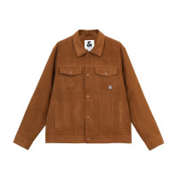 JACK&JONES 杰克琼斯 破价神车!秋季仿麂皮宽松舒适百搭纯色翻领夹克