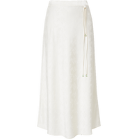 红袖新中式半身裙夏季2024新款女装 重工垂感显瘦气质轻熟国风提花裙