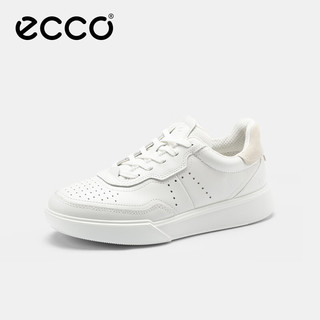 爱步 ECCO 272813 简约平底 白色/灰白色 35码 女士休闲鞋