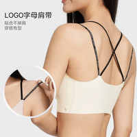 维密果冻条软支撑无痕字母肩带美背背心式细肩带文胸内衣女薄款夏 08P7粉紫色-交叉美背肩带 XS